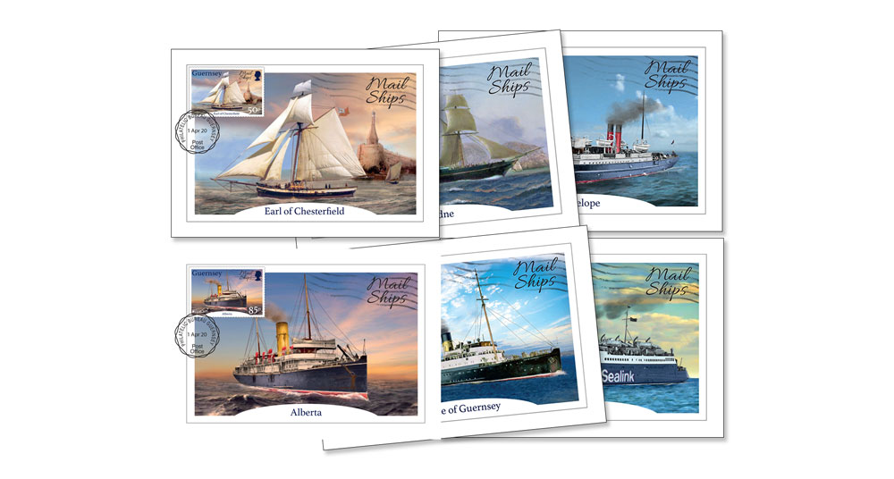Maxi Mail Ships Postcards Set of 6